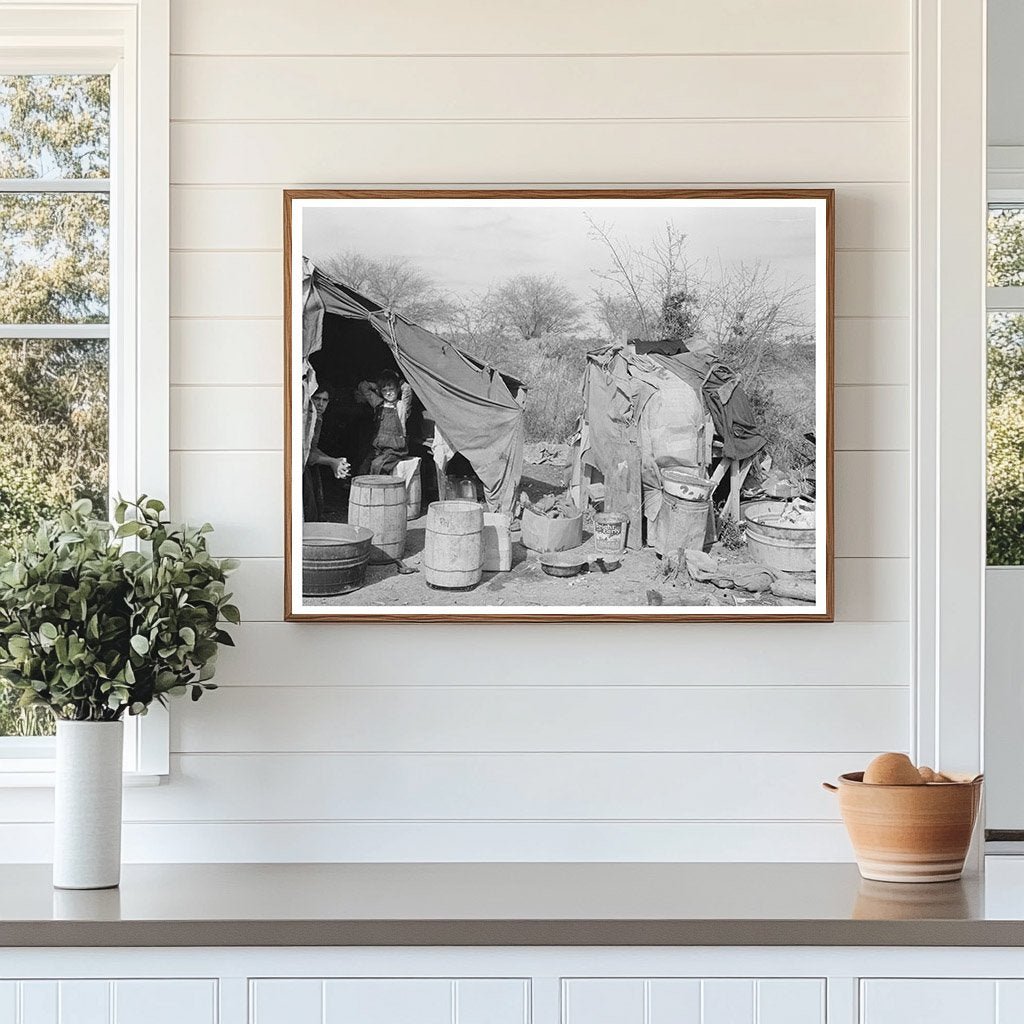 1939 Vintage White Migrant Camp in Mercedes Texas - Available at KNOWOL