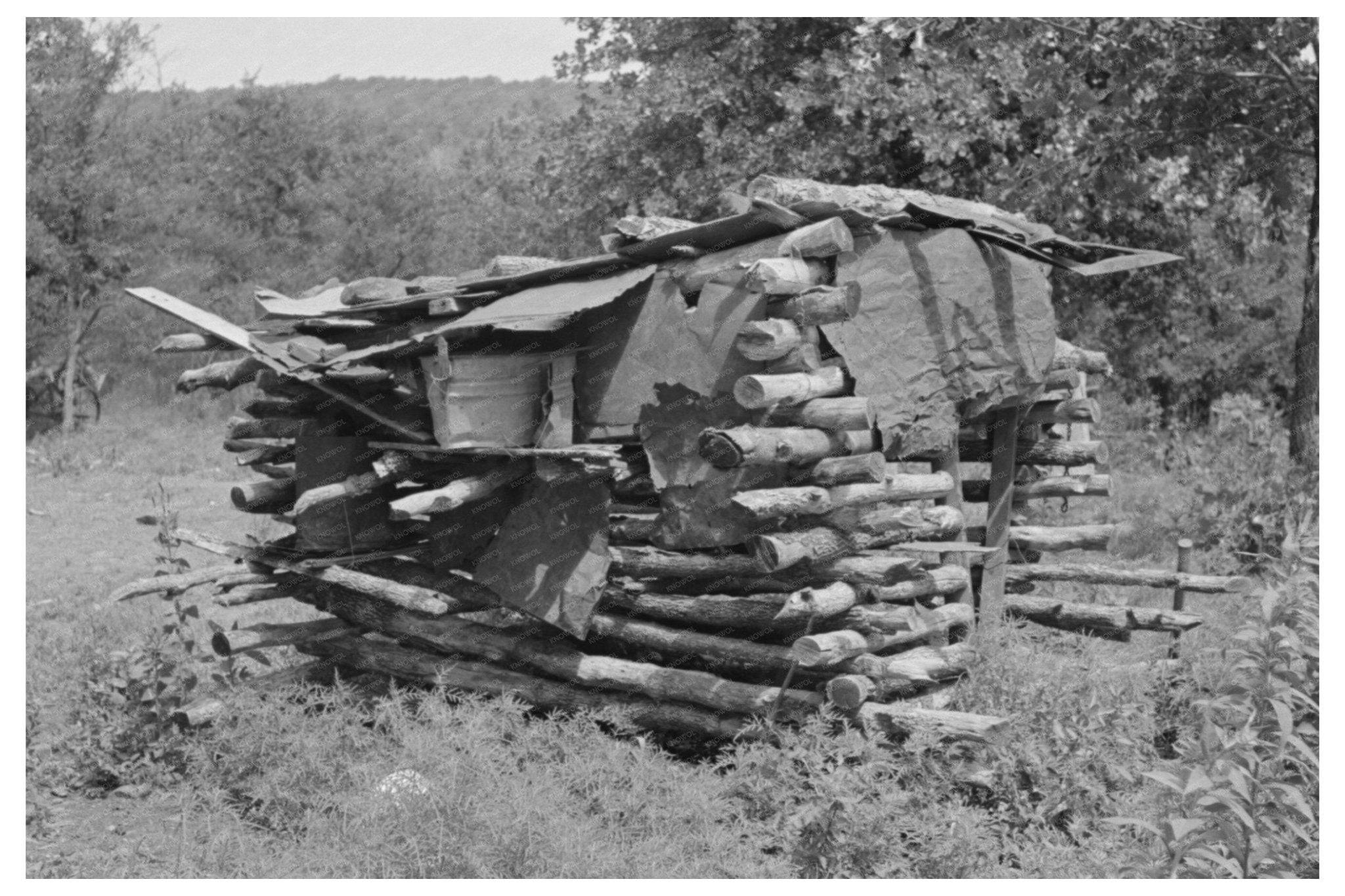1939 White Tenant Farmer Shed McIntosh County Oklahoma - Available at KNOWOL