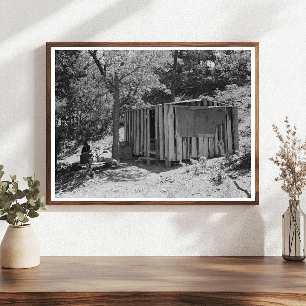1940 Vintage Black and White Photo of Pie Town Laborer Home - Available at KNOWOL