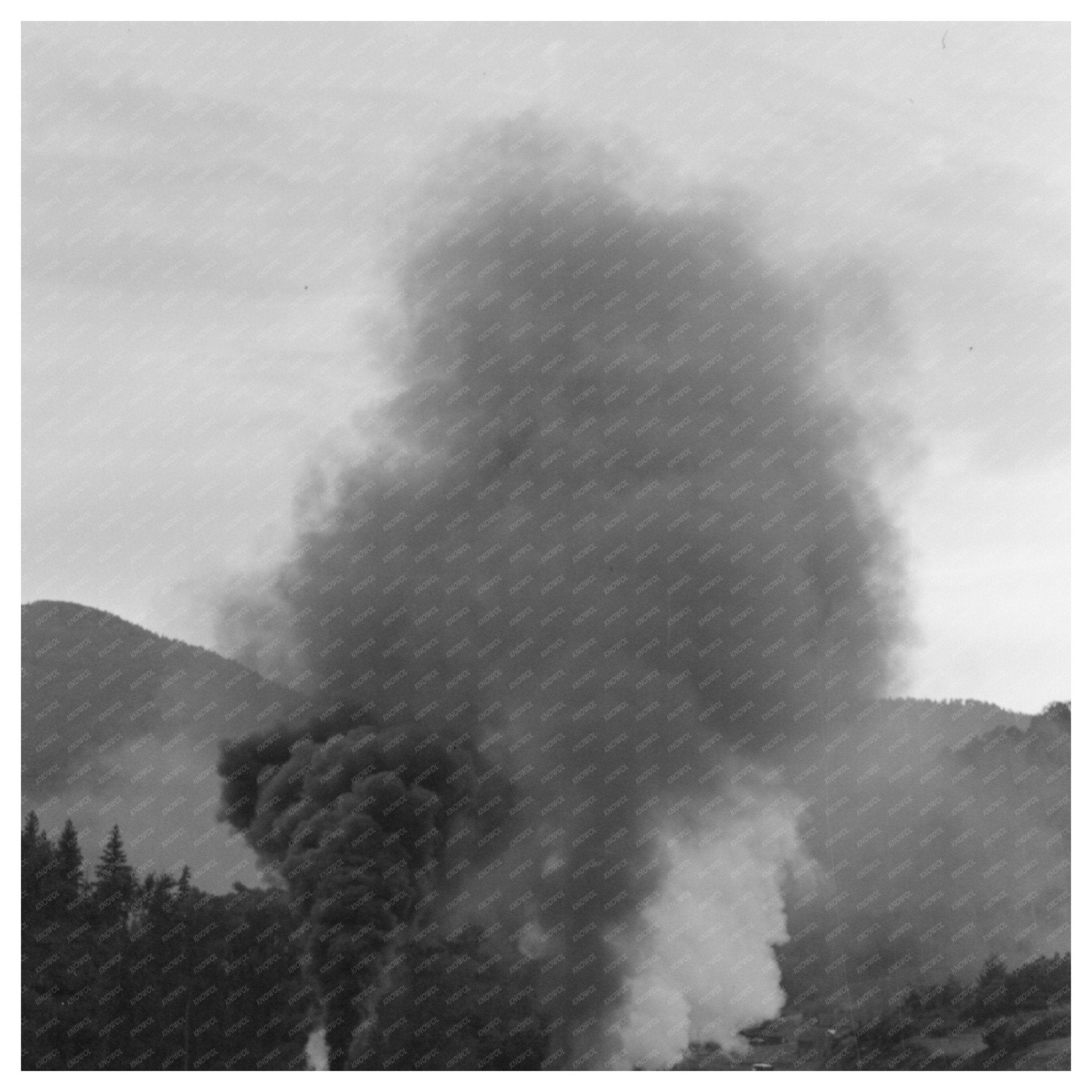 1940 Vintage Black and White Train in Ouray County Colorado - Available at KNOWOL