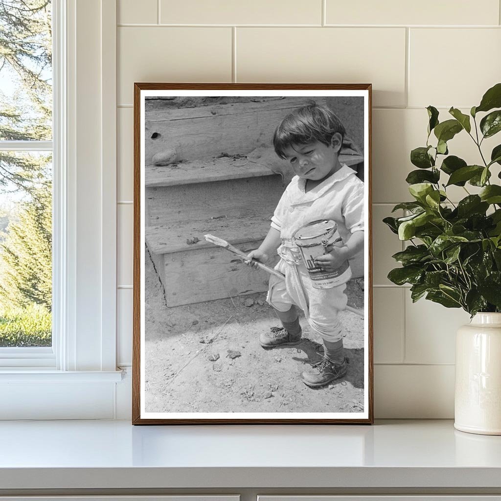 1940 Vintage Photo of Boy Playing with Horse in New Mexico - Available at KNOWOL