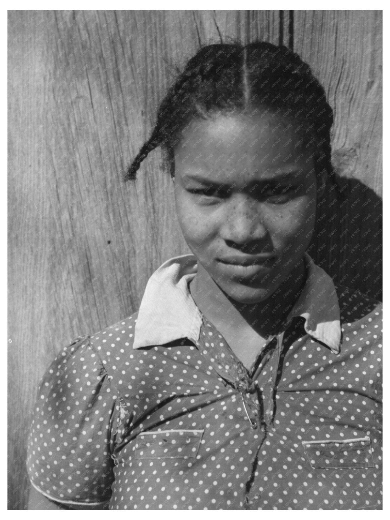 1940 Vintage Photo of Oklahoma Farmers Daughter Shelling Corn - Available at KNOWOL