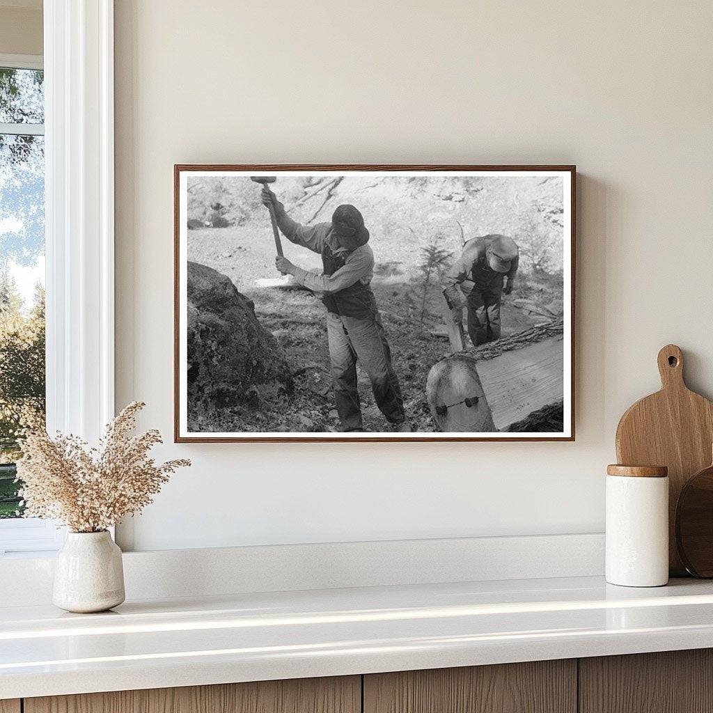 1940 Vintage Photo of Tie Workers in Pie Town New Mexico - Available at KNOWOL