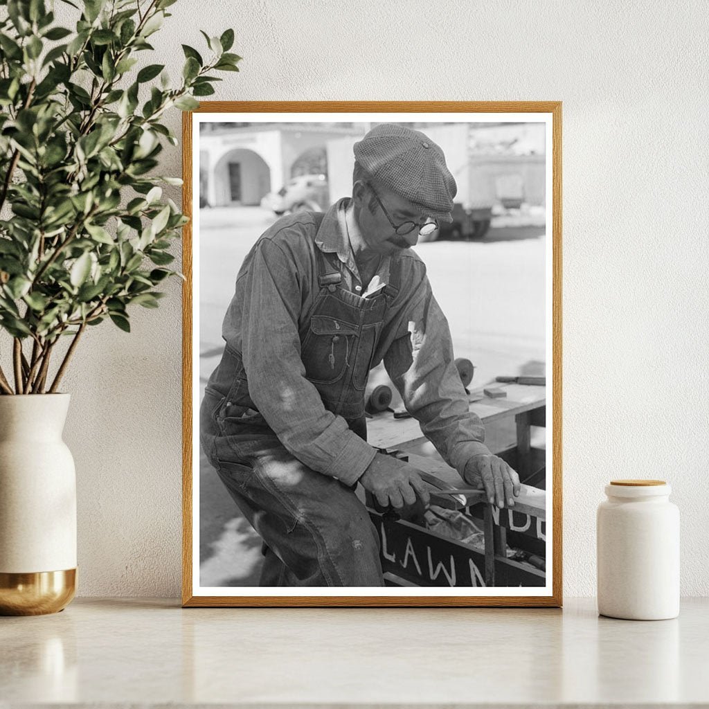 1940 Vintage Scissors and Lawnmower Sharpener in Utah - Available at KNOWOL