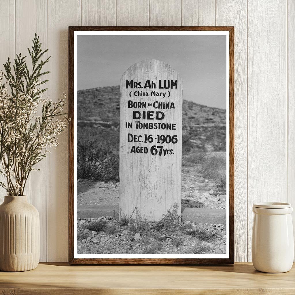 1940 Vintage Tombstone at Boot Hill Cemetery Arizona - Available at KNOWOL