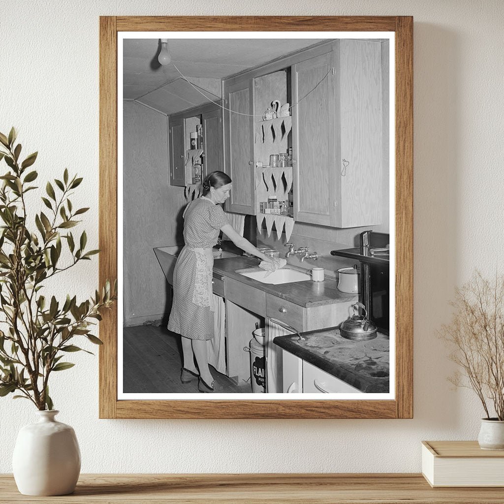 1941 Vintage Photo of Farm Worker’s Wife in Idaho Kitchen - Available at KNOWOL