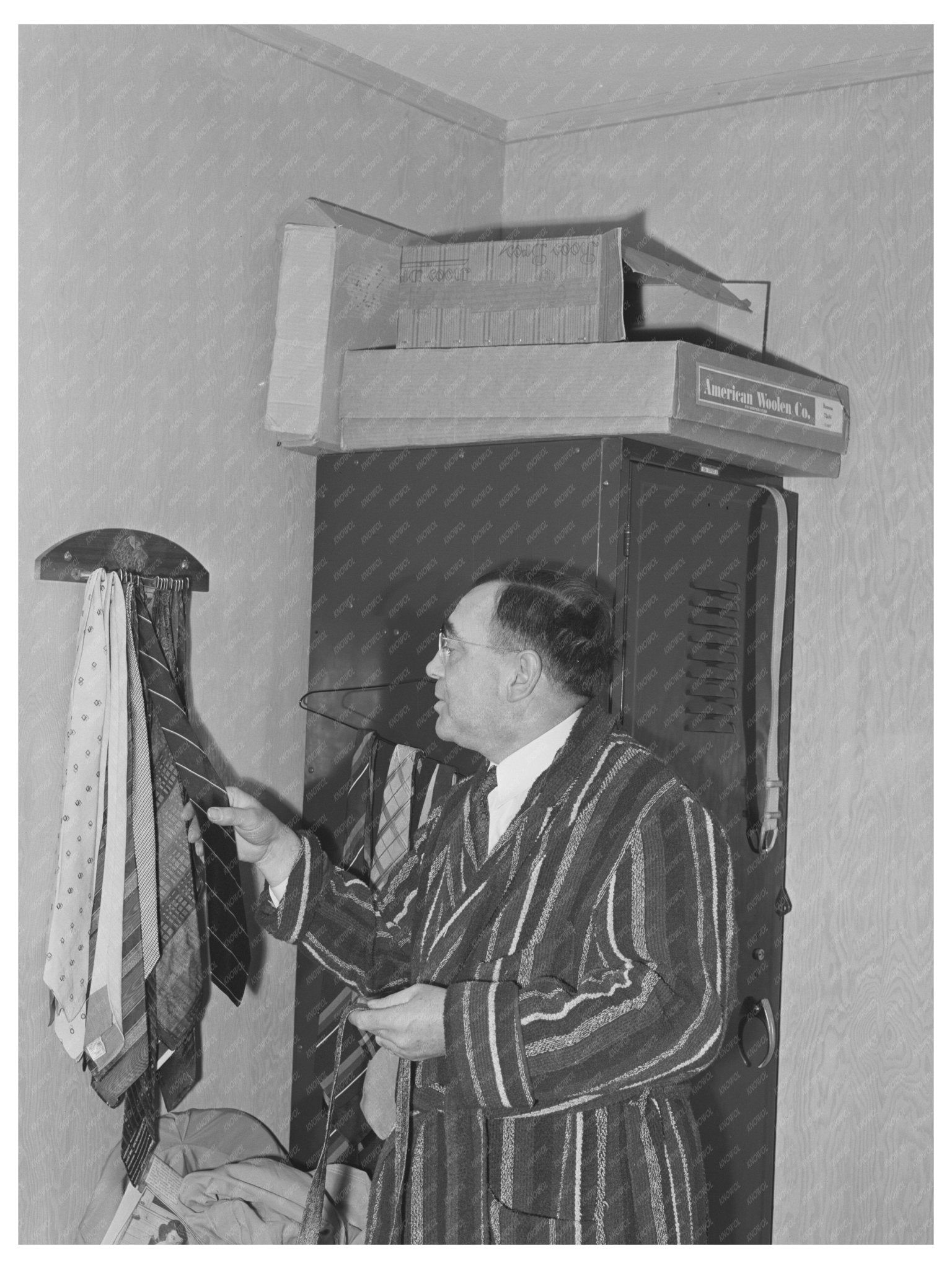 1941 Vintage Photo of Workman at Mare Island Dormitories - Available at KNOWOL