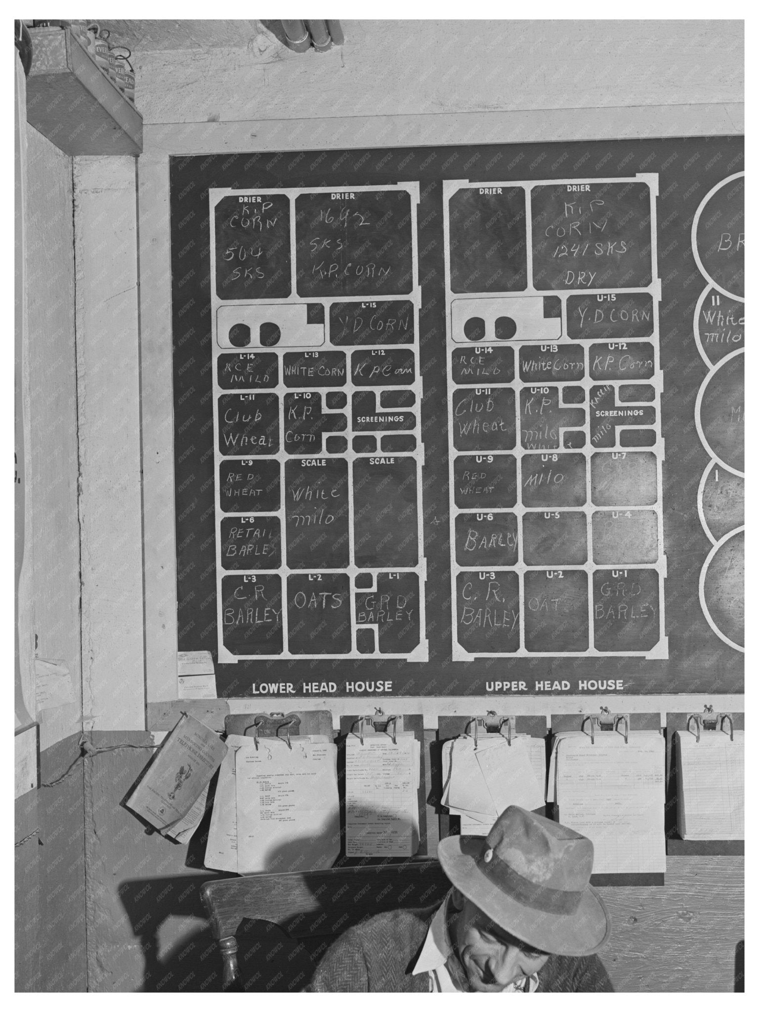 1942 Diagram of Grain Storage Methods in Petaluma CA - Available at KNOWOL