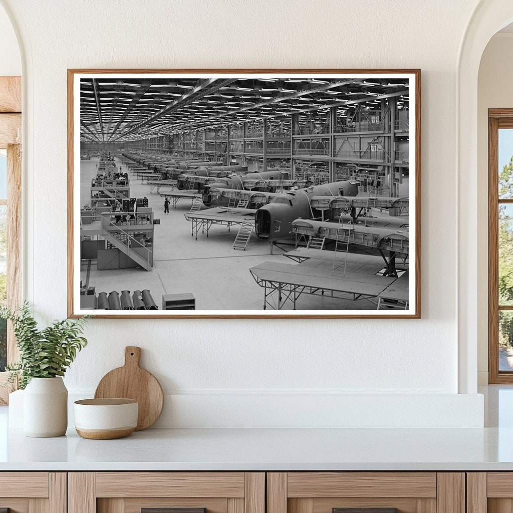 1942 Vintage B - 24 Bomber Assembly Line in Fort Worth Texas - Available at KNOWOL