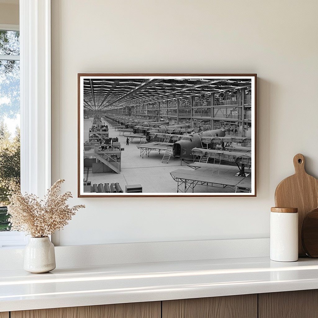 1942 Vintage B - 24 Bomber Assembly Line in Fort Worth Texas - Available at KNOWOL