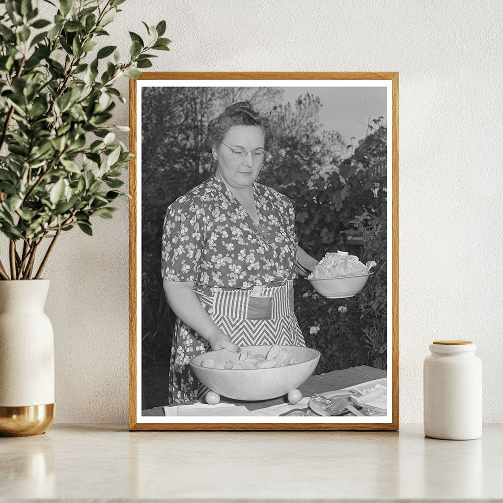 1942 Vintage Housewife Serving Dinner in Turlock California - Available at KNOWOL