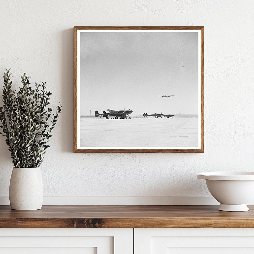 1942 Vintage Image of Interceptor Squadron at Edwards AFB - Available at KNOWOL