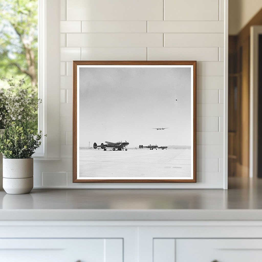 1942 Vintage Image of Interceptor Squadron at Edwards AFB - Available at KNOWOL