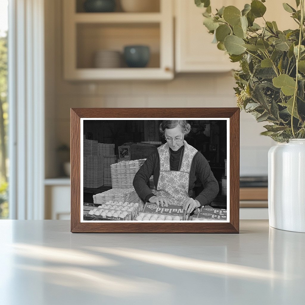 1942 Vintage Image of Workers Packing Eggs in California - Available at KNOWOL