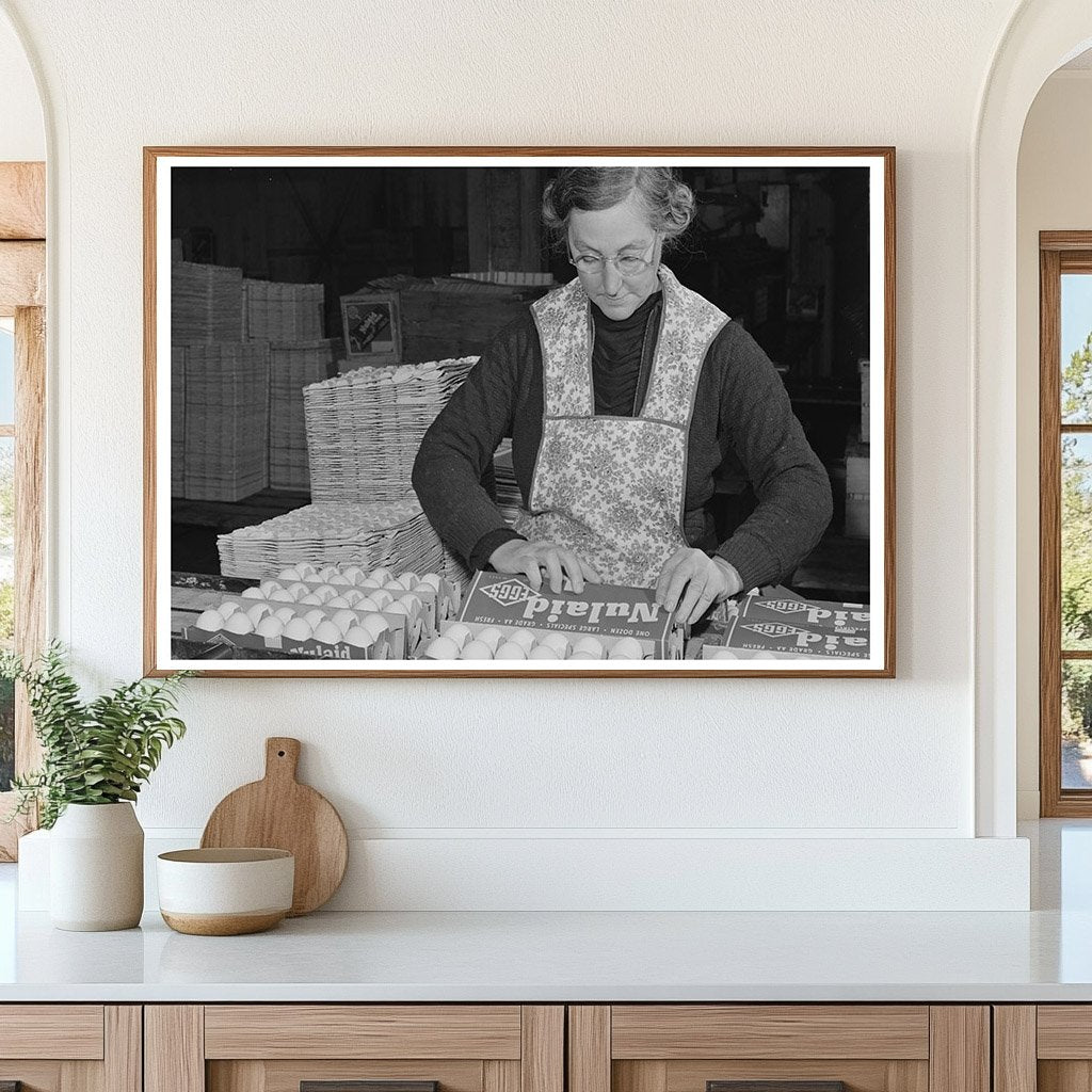 1942 Vintage Image of Workers Packing Eggs in California - Available at KNOWOL