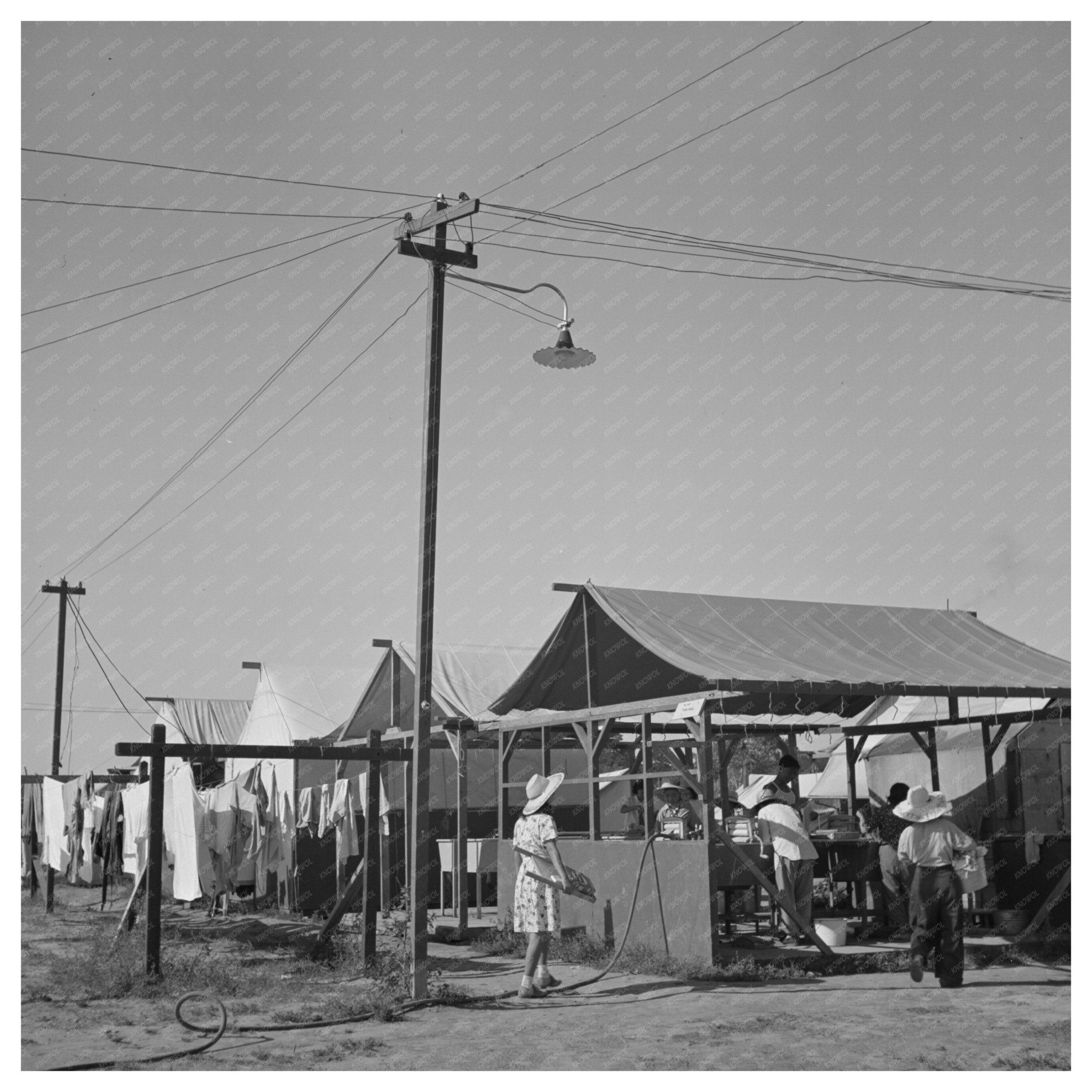 1942 Vintage Laundry Room at Farm Security Camp Oregon - Available at KNOWOL