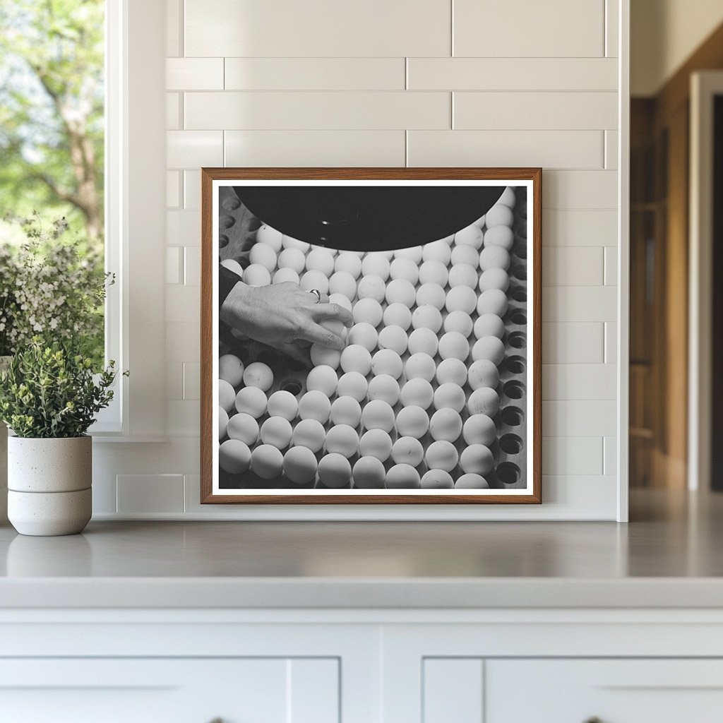 1942 Vintage Photo of Inspecting Pedigreed Eggs in California - Available at KNOWOL
