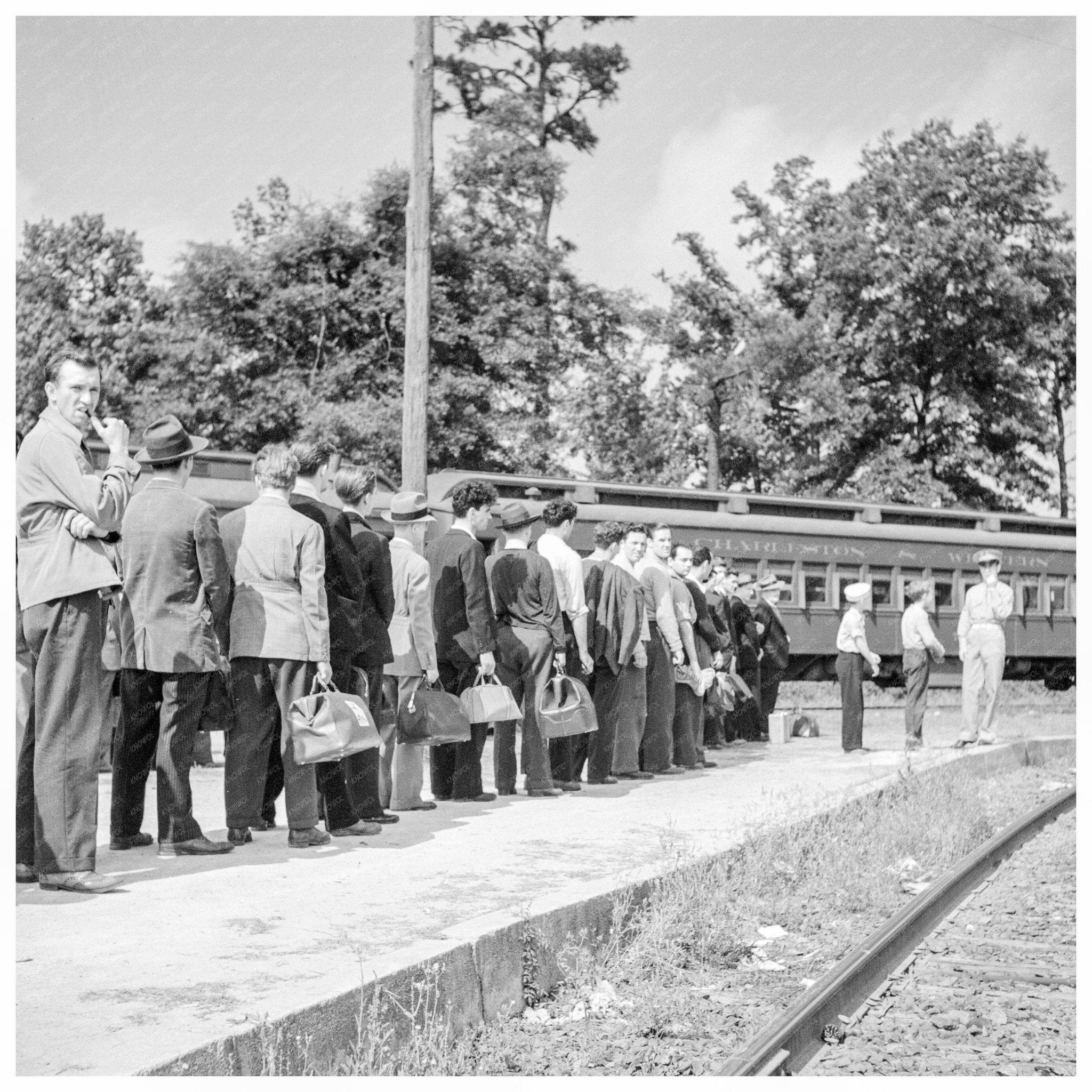 1942 Vintage Photo of U.S. Marine Corps Recruits at Parris Island Training Camp - Available at KNOWOL