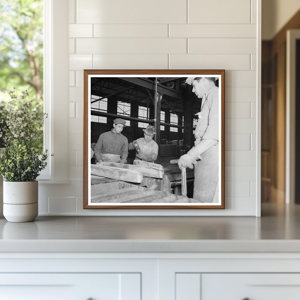1942 Vintage Photo of Workman Trimming Ingot in El Paso - Available at KNOWOL