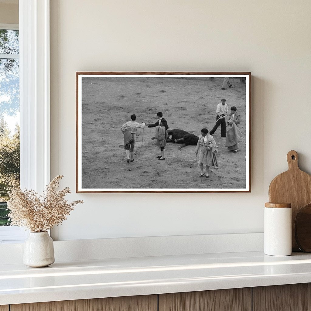 1942 Vintage Photograph of Bull Death in Matamoros Mexico - Available at KNOWOL