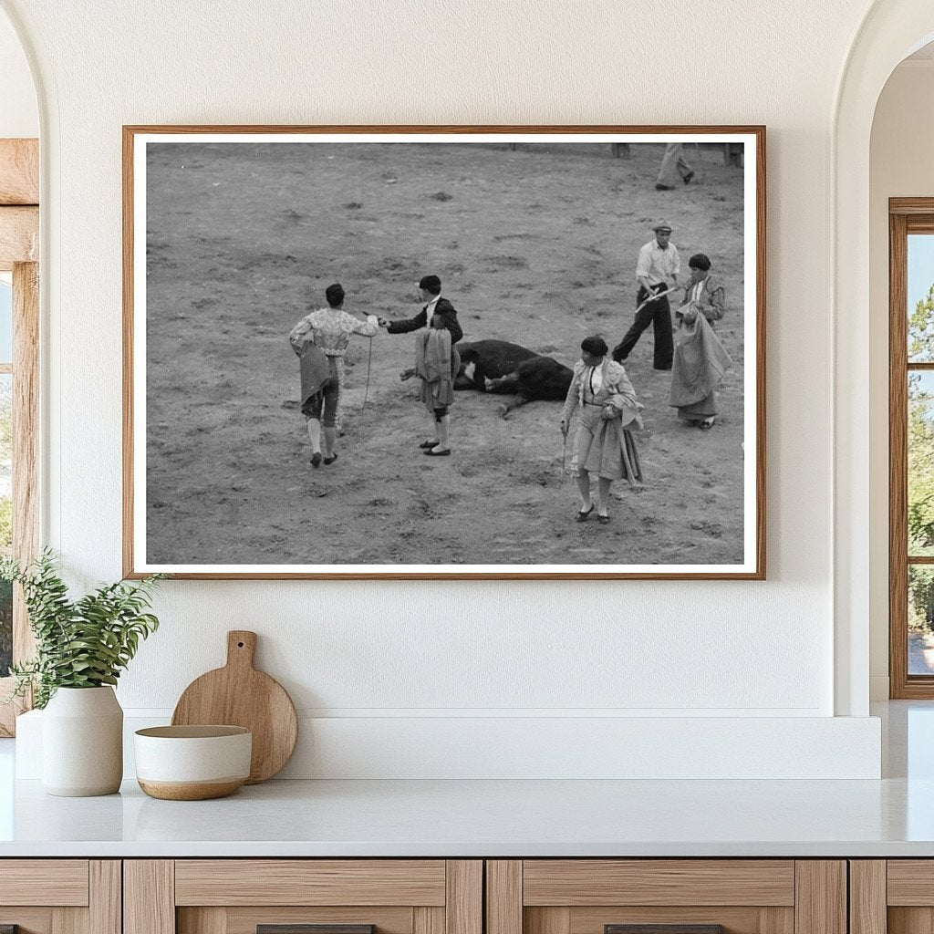1942 Vintage Photograph of Bull Death in Matamoros Mexico - Available at KNOWOL