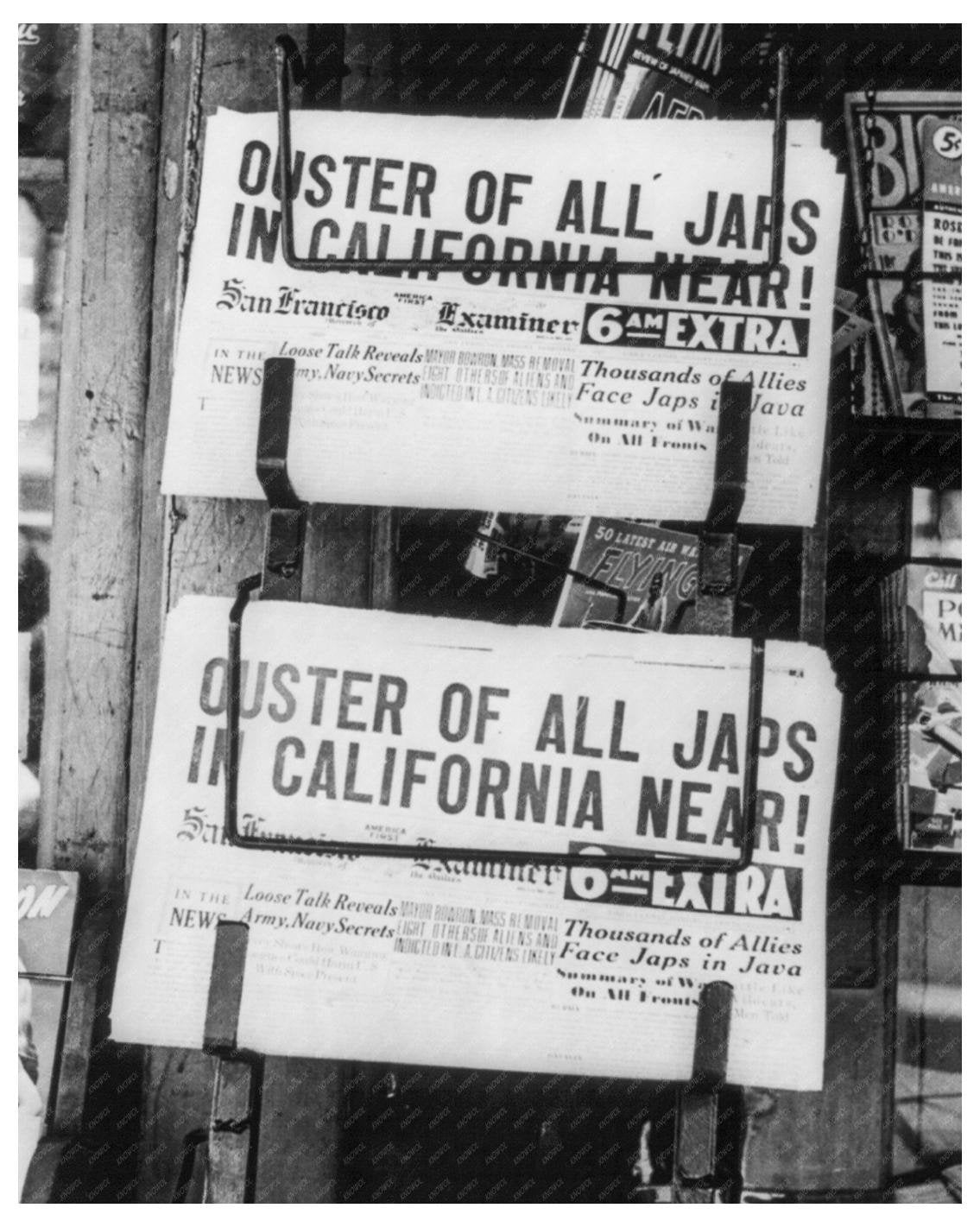 1942 Vintage Photograph of Japanese American Internment Oakland California Historic Print - Available at KNOWOL