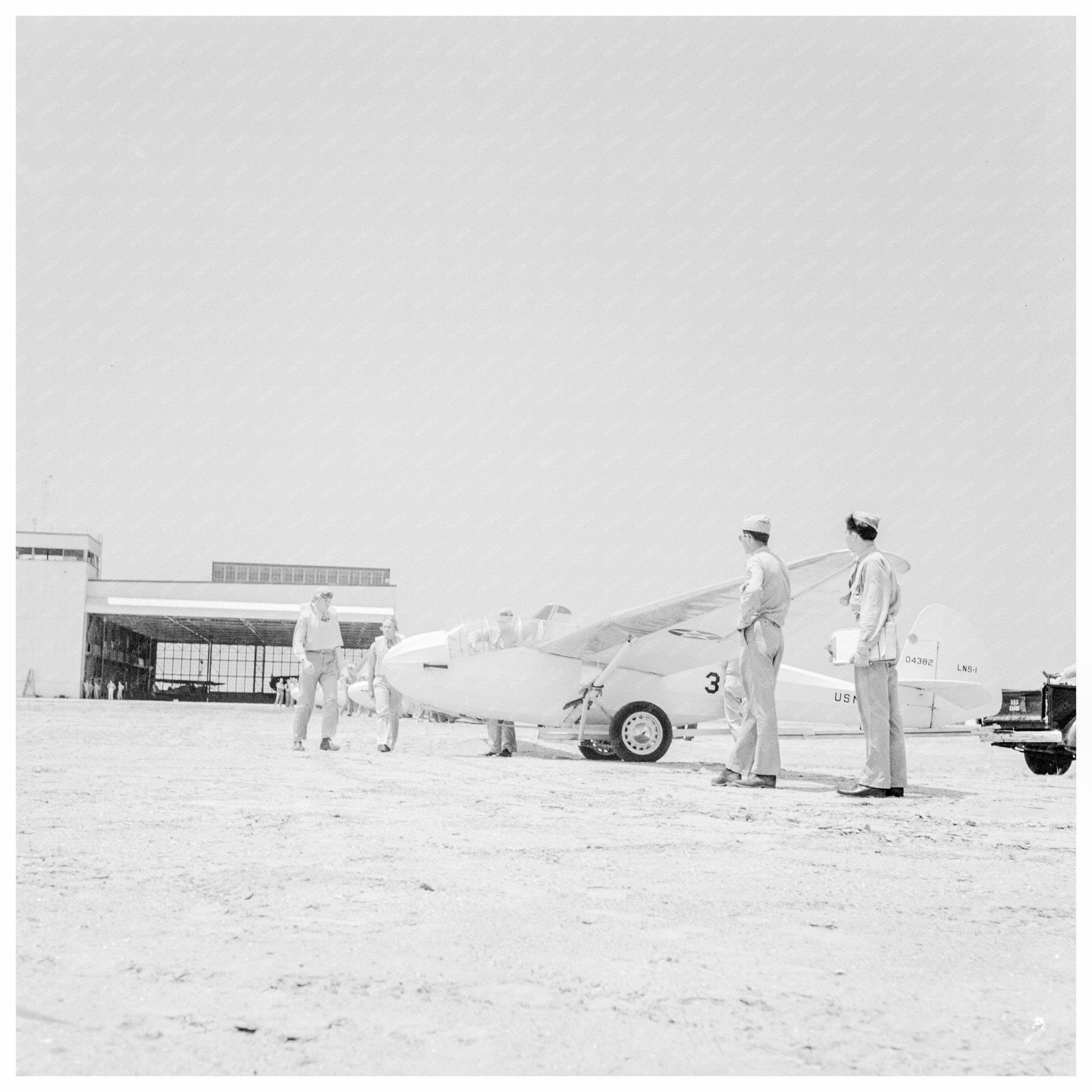 1942 Vintage Photograph of U.S. Marine Corps Glider Plane Hangars in Parris Island SC - Available at KNOWOL