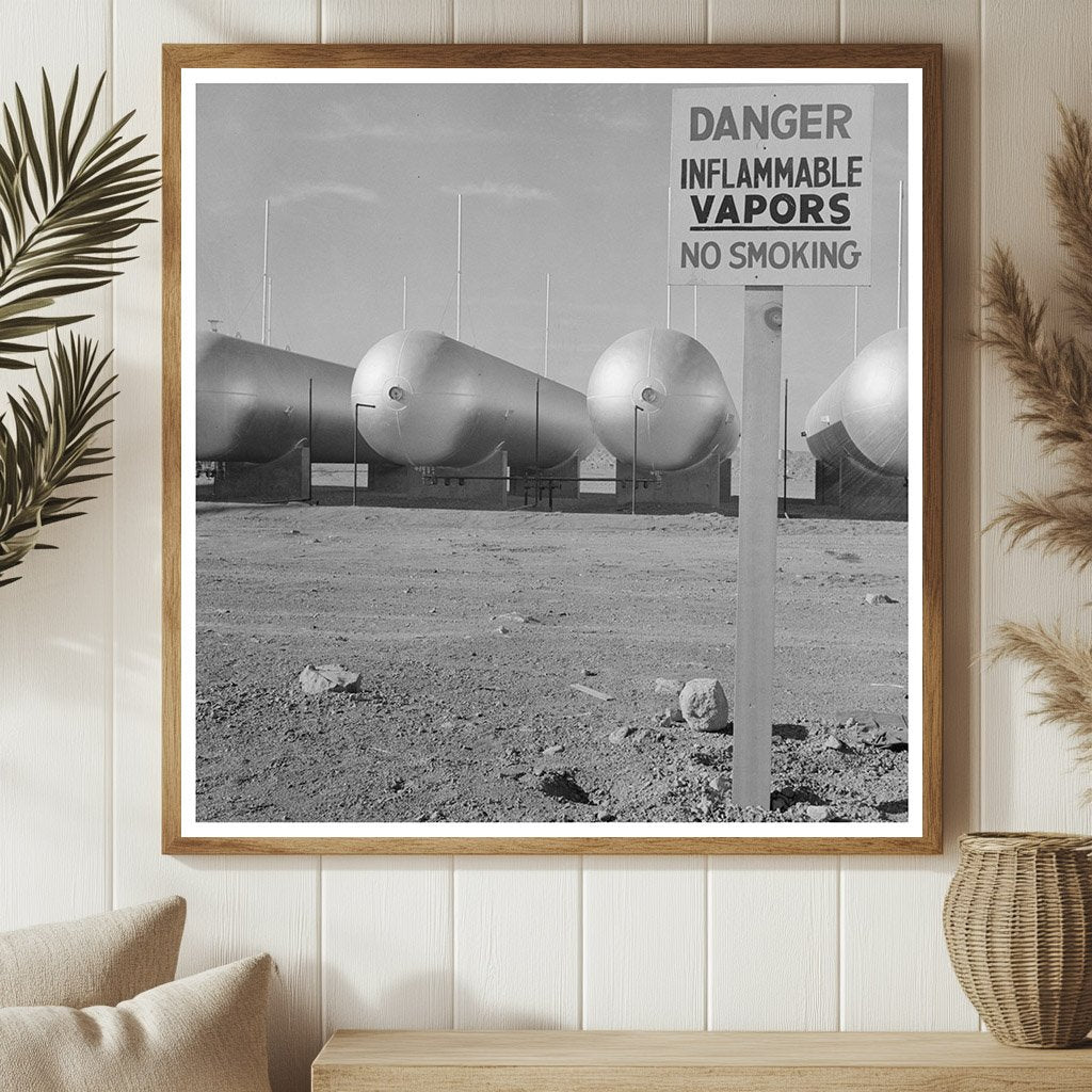 1942 Vintage Propane Gas Storage Tanks in Nevada Desert - Available at KNOWOL