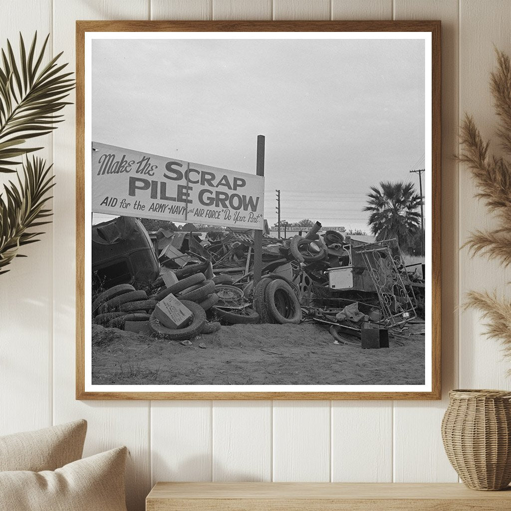 1942 Vintage Scrap Pile in Tulare California - Available at KNOWOL