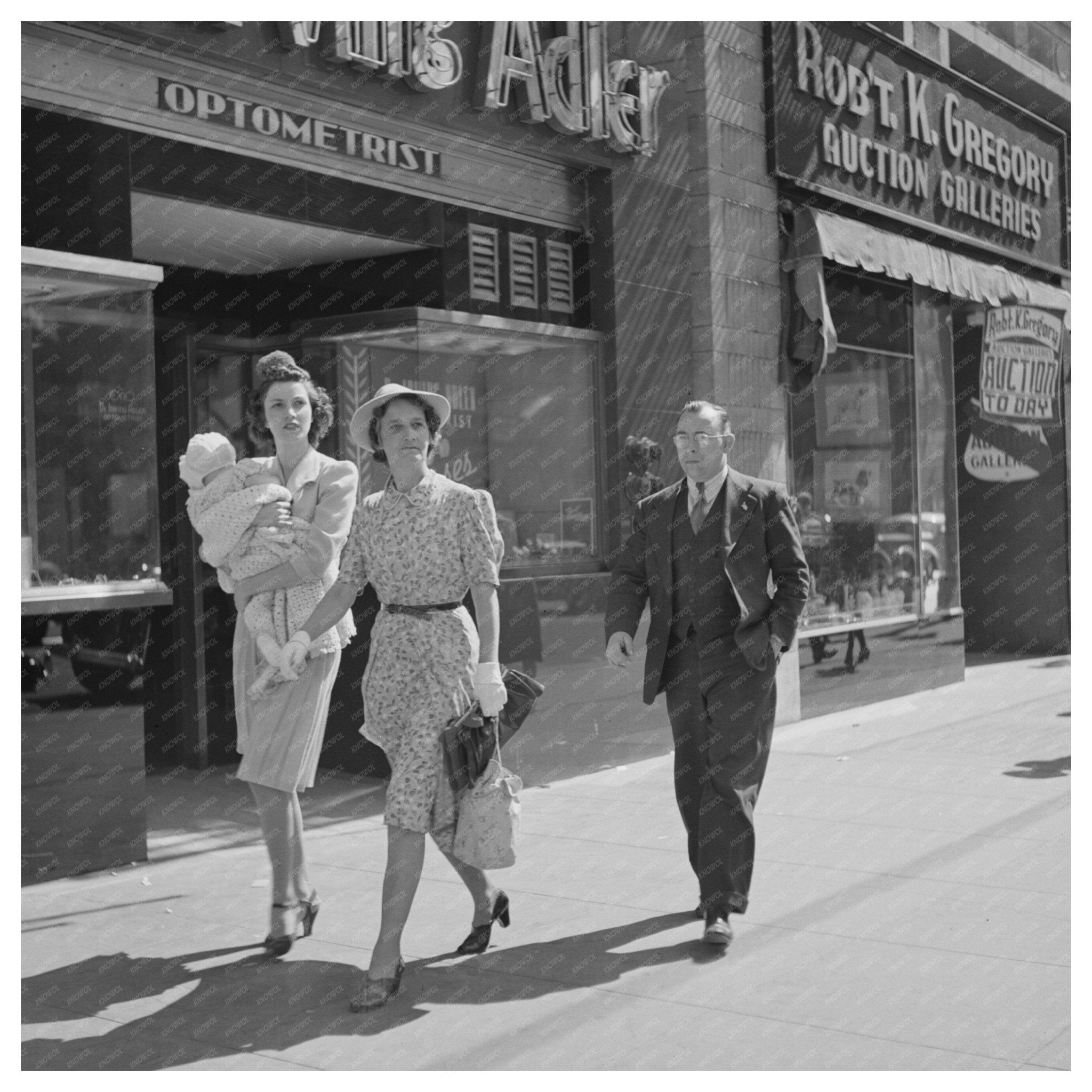 1942 Vintage Shoppers in Hollywood California During WWII - Available at KNOWOL