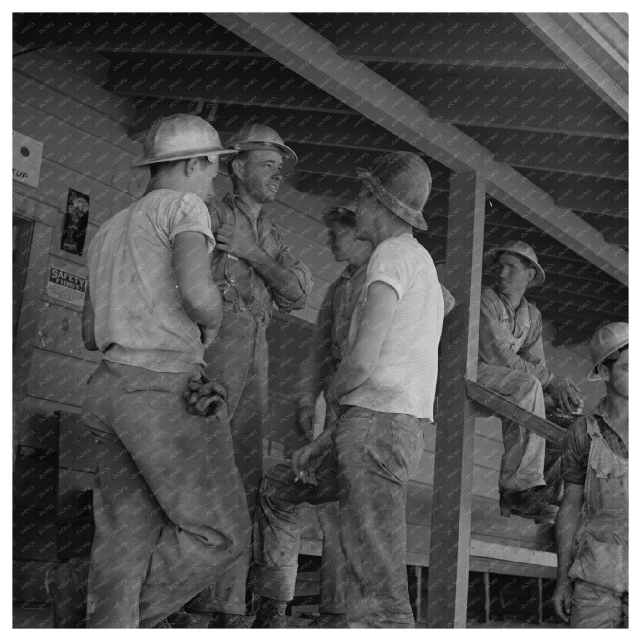 1942 Vintage Workman at Shasta Dam Commissary California - Available at KNOWOL