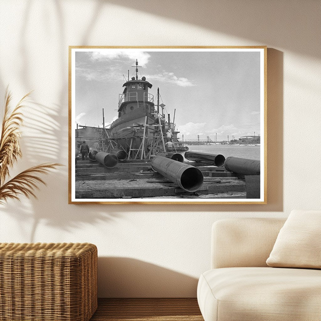 1942 Wooden Tug Raymond Reconditioning in Seabrook Louisiana - Available at KNOWOL