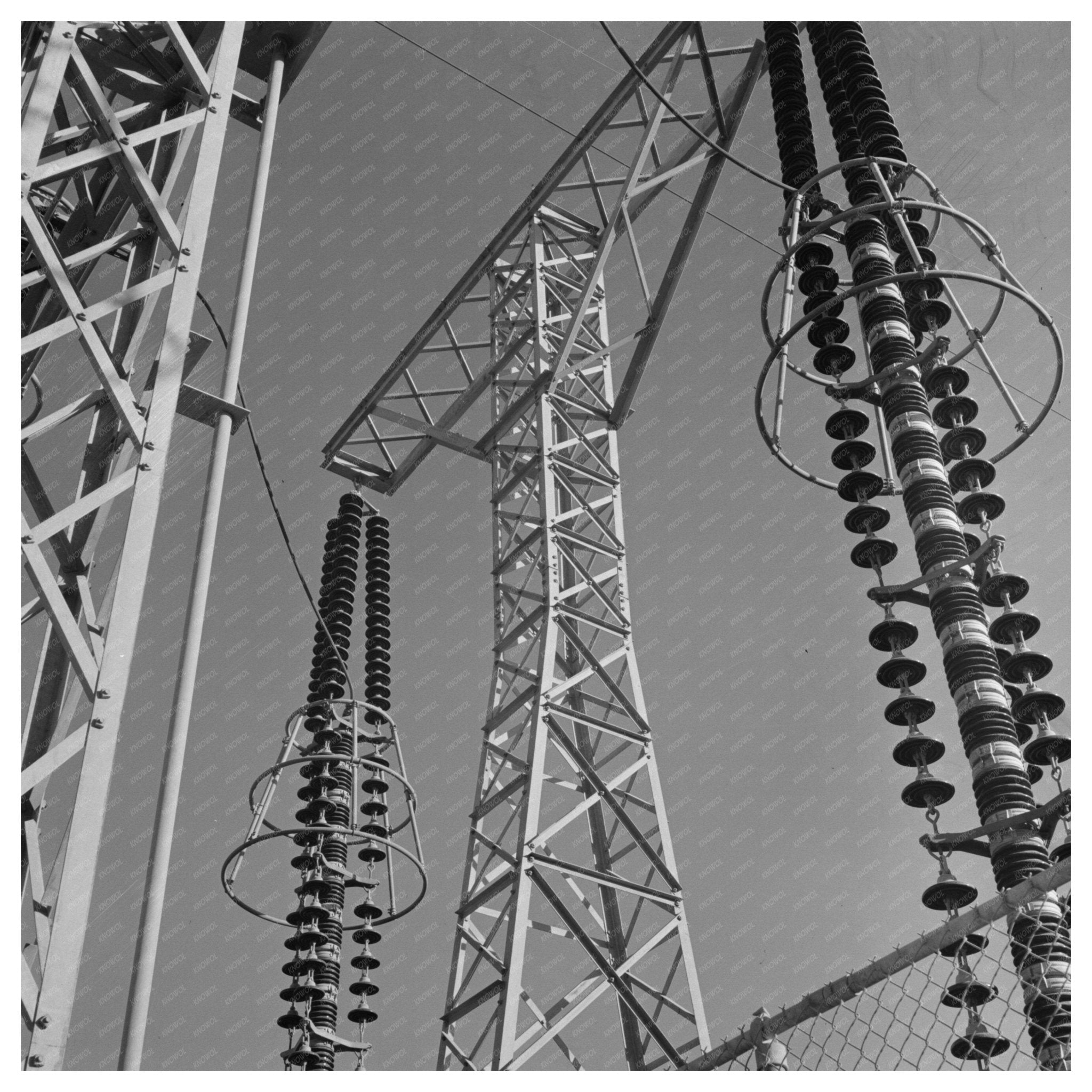 1943 Vintage Transmission Towers and Transformers Las Vegas - Available at KNOWOL