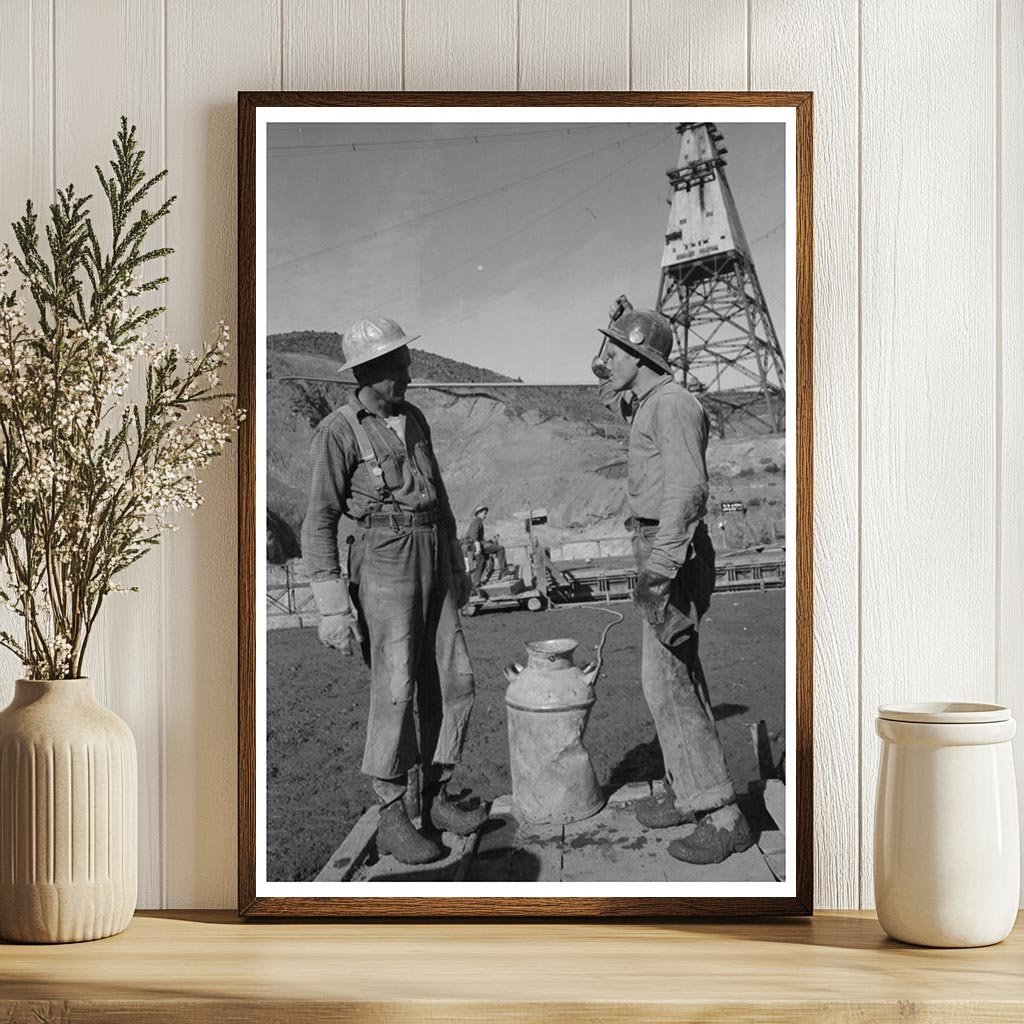 1944 Shasta Dam Workers Taking Water Break in California - Available at KNOWOL
