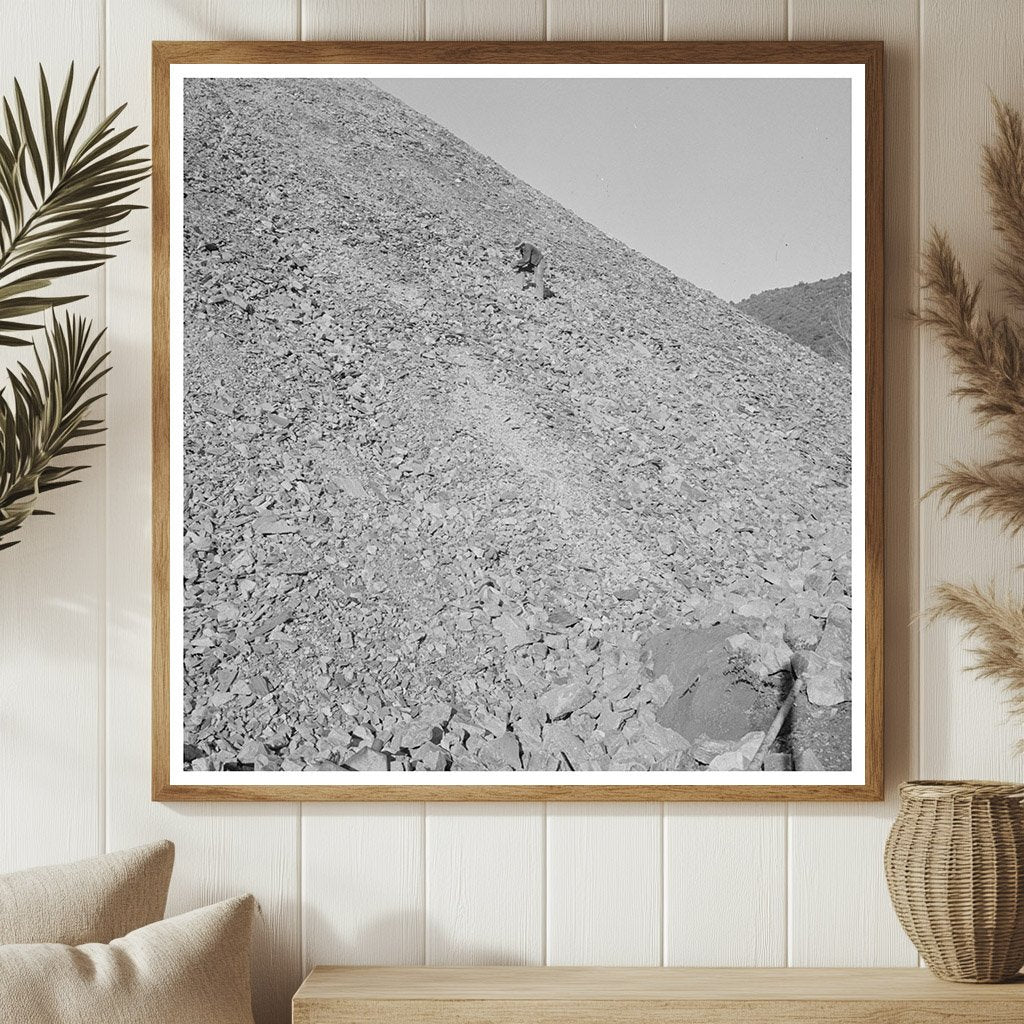 1944 Vintage Photo of Workman at Tungsten Ore Pile Arizona - Available at KNOWOL