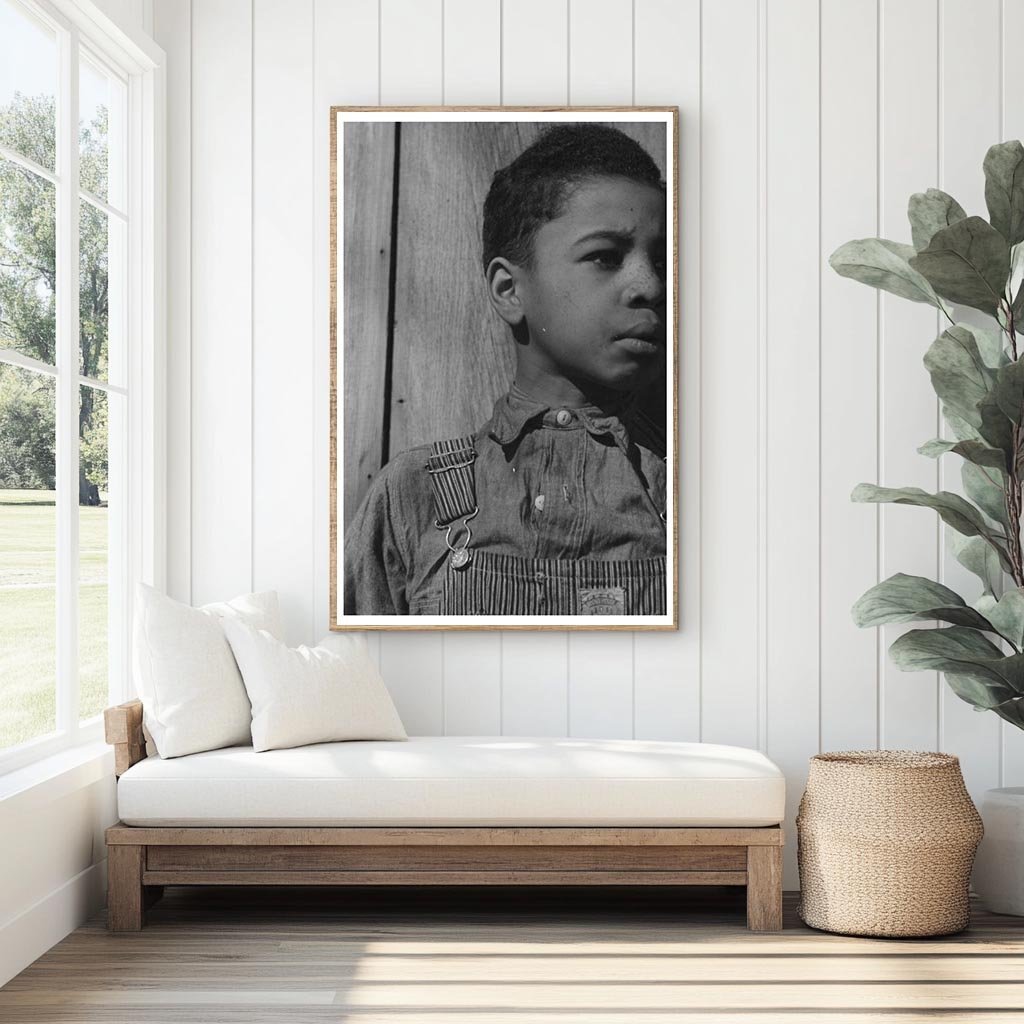 1944 Young Boy Eating Black Walnuts in Oklahoma Farm - Available at KNOWOL