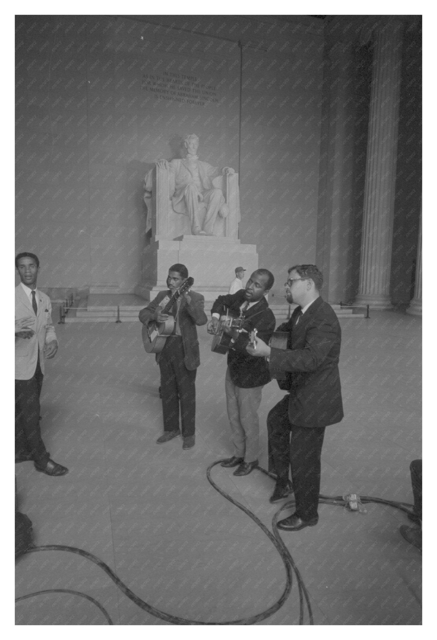 1963 March on Washington Musicians at Lincoln Memorial Vintage Image - Available at KNOWOL