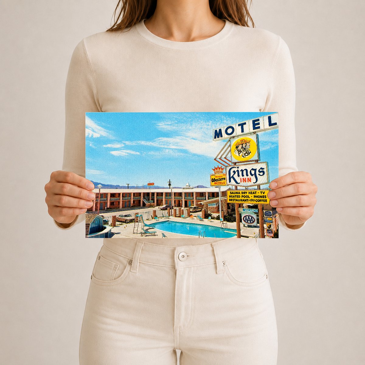 Kingman, AZ: King's Inn Motel, restaurant and lounge, on East Highway 66, Kingman, Arizona 86401