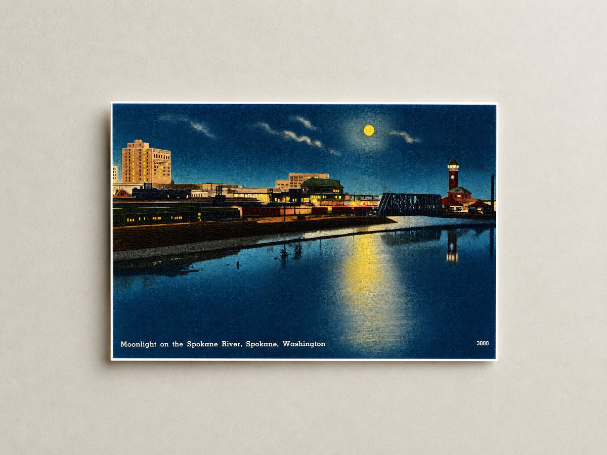 Spokane, WA: Moonlight on the Spokane River