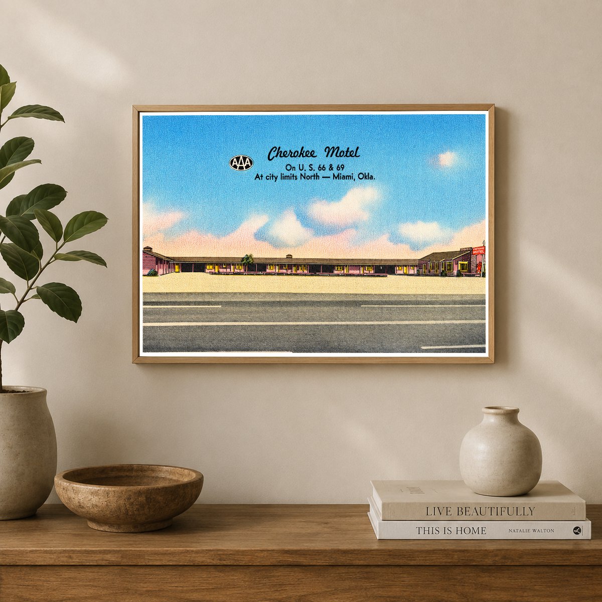Miami, OK: Cherokee Motel, on U.S. 66 & 69, at city limits north -- Miami
