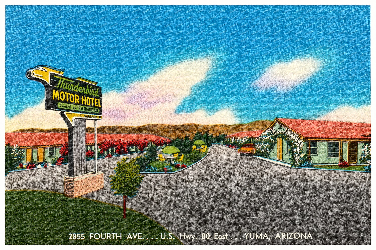 Yuma, AZ: Thunderbird Motor Hotel, 2855 Fourth Ave, U.S. hwy. 80 east