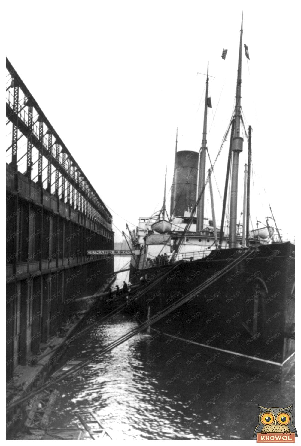 Historic S.S. Carpathia Docked in 1912 NYC