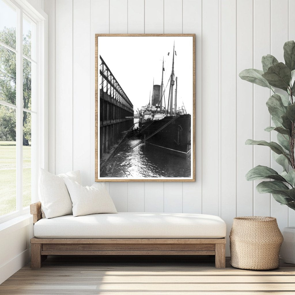Historic S.S. Carpathia Docked in 1912 NYC