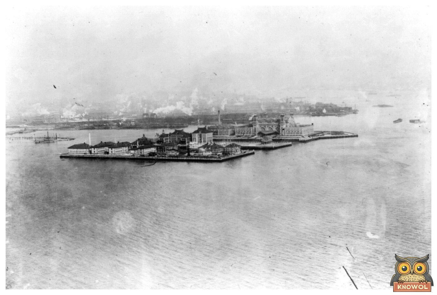 1908 View of Ellis Island from Libertys Torch
