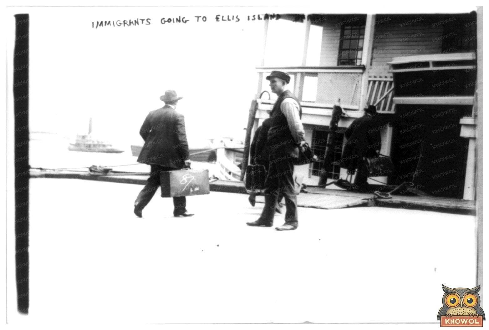 Journey to Hope: Immigrants Boarding 1911 Barge