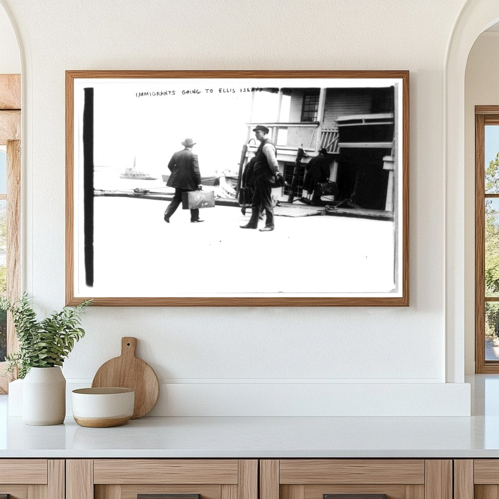 Journey to Hope: Immigrants Boarding 1911 Barge