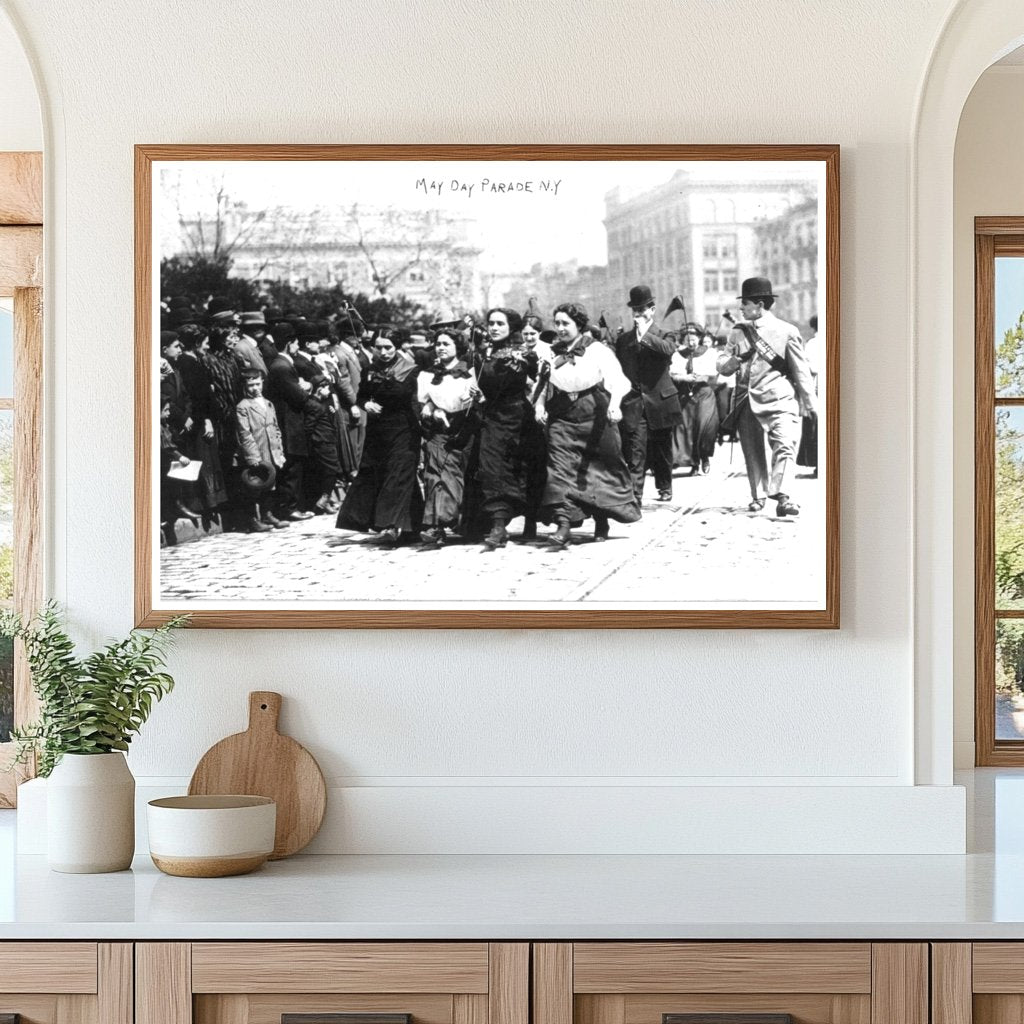 Vibrant 1910 May Day Parade in New York City