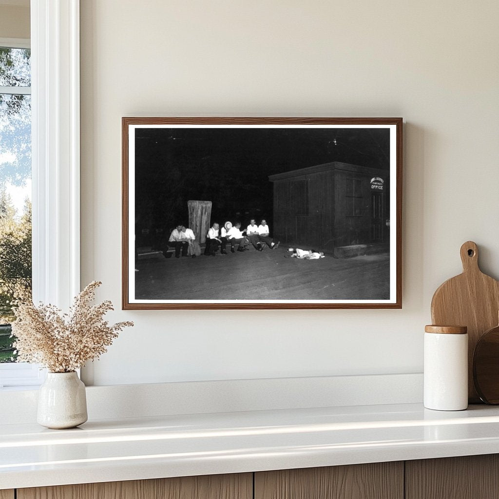 Serene Summer Night: Children Rest on NYC Pier
