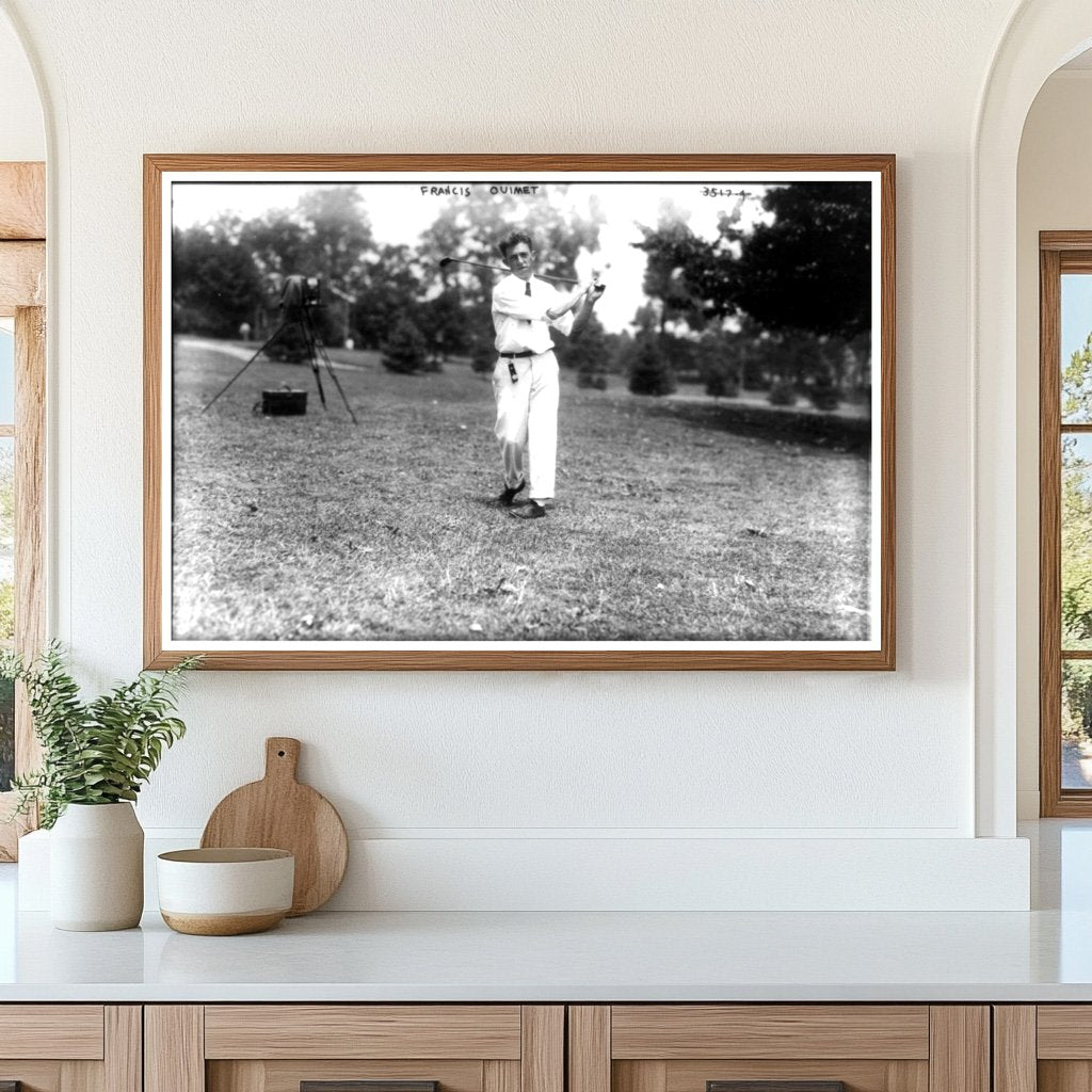 Early 1900s Golfer Captured in Majestic Swing