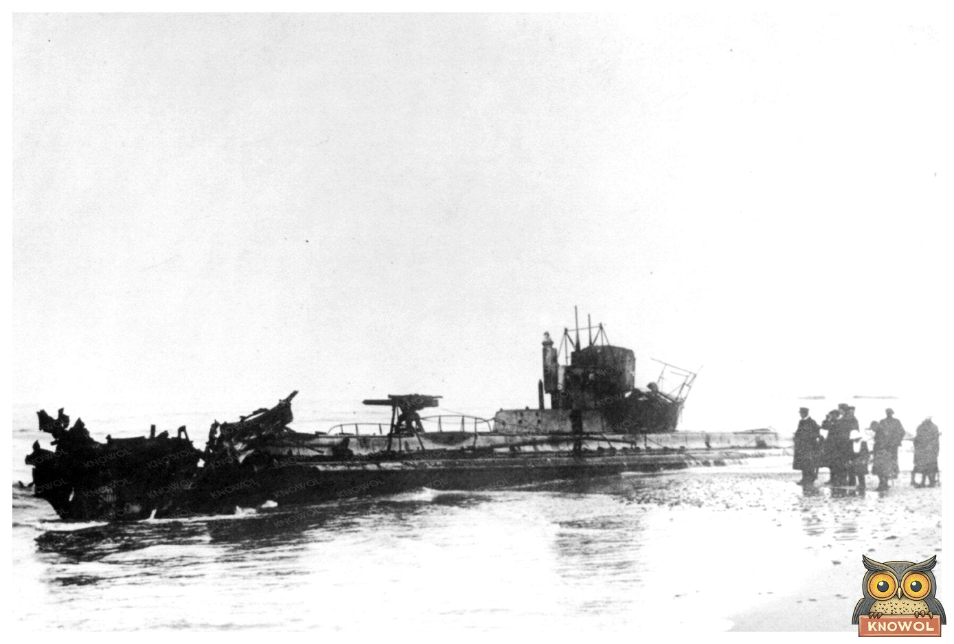 Historic U-20 Submarine Grounded on Danish Coast, 1916